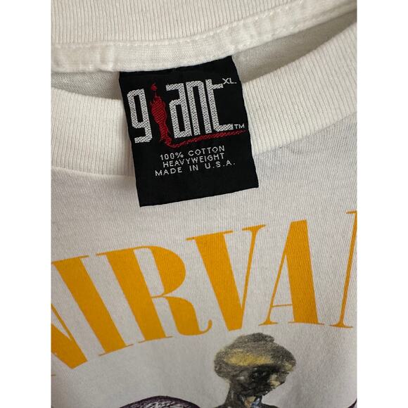 Nirvana In Utero White Vintage Reprint Single Stitch T-shirt Giant Tag - Picture 7 of 7